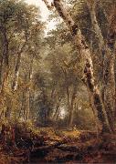 Asher Brown Durand Study Woodland interior oil